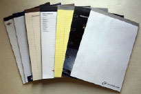customportfolios.net, legal pads, customized pads, legal size